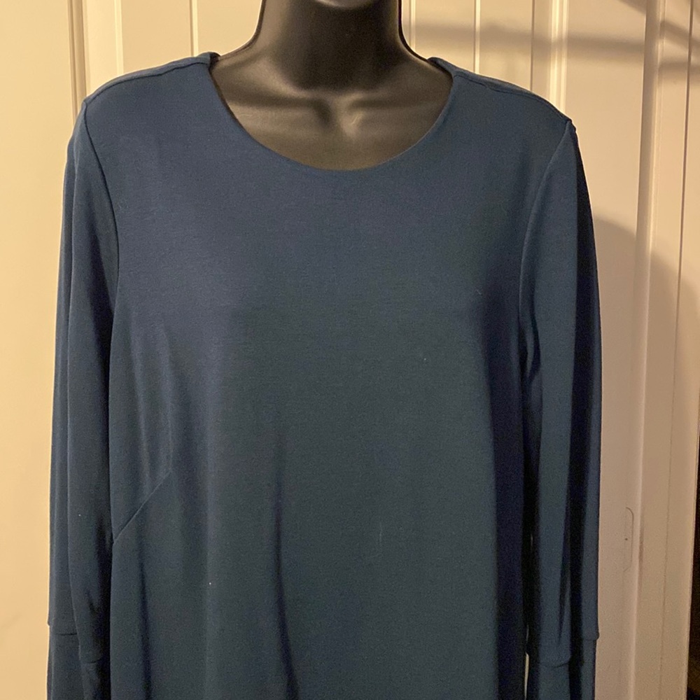 Loft Teal bell sleeve dress.